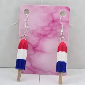 Bomb Pop Earrings! 3D Printed Earrings - 925 Plated Silver, Unisex, Lightweight, Made to Order, Hypoallergenic Design