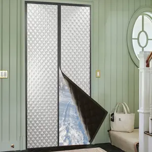 Large Size Winter Windproof Insulated Door Curtain, No-Drill Soundproof Cotton Partition, Suitable for Bedroom Living Room Office Decor