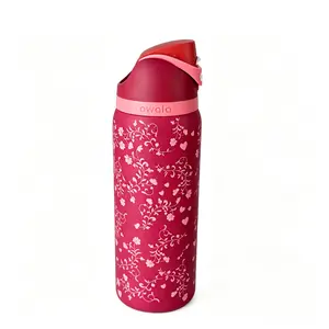 Owala Floral Heart 32oz Stainless Steel Thermal Vacuum Insulated Water Bottle - Portable Reusable Drinkware Tumbler, 24-Hour Temperature Retention, On-the-Go Kitchenware Essential, Insulated Travel Drinkware Tumbler, Father's Day Gift
