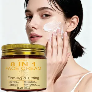 60g Eight-In-One Moisturizing Firming Lifting Cream, Rich in Retinol Collagen Bee Venom Vitamin C E Glutathione Niacinamide Hyaluronic Acid