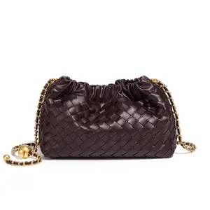 Woven Women's Crossbody Bag & Evening Purse, Trendy Dumpling Clutch & Hobo Cloud Shoulder Bag Trendy Dumpling Clutch