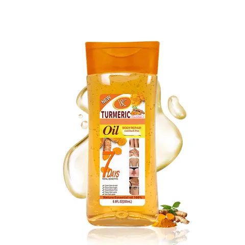 AMOCOCO Pure Turmeric Gel Massage Oil - All-Natural Spa-Level Supple Skin Treatment Oil, Soothing Nourishing Moisture Body Care, Gentle for All Skin Types, 200 ml, 24-Month Shelf Life, Daily Adult Use