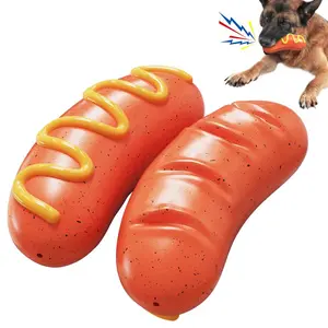 Squeaky Sausage Dog Chew Toys, Durable Dog Toy for Aggressive Chewers, Squeaky Chew Toys