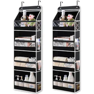 OKMARTS Over The Door Organizer Storage Hanging Organizer With 10 Large Pockets, Anti-Tilt Design, 50 Lb Capacity For Bedroom, Bathroom, Dormitory Storage, Essential For The Family Multilayer Container Hangable Hanger, Storage Organizati