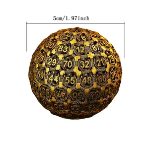 D100 Hollow Metal Dice Set, Large Dragon D&d Dice, Cthulhu Tabletop Rpg Game Multi-Sided Dice, Dnd Trpg Dice Set, Metal Hollow Dice Kit, Durable, Polyhedral Dice Set