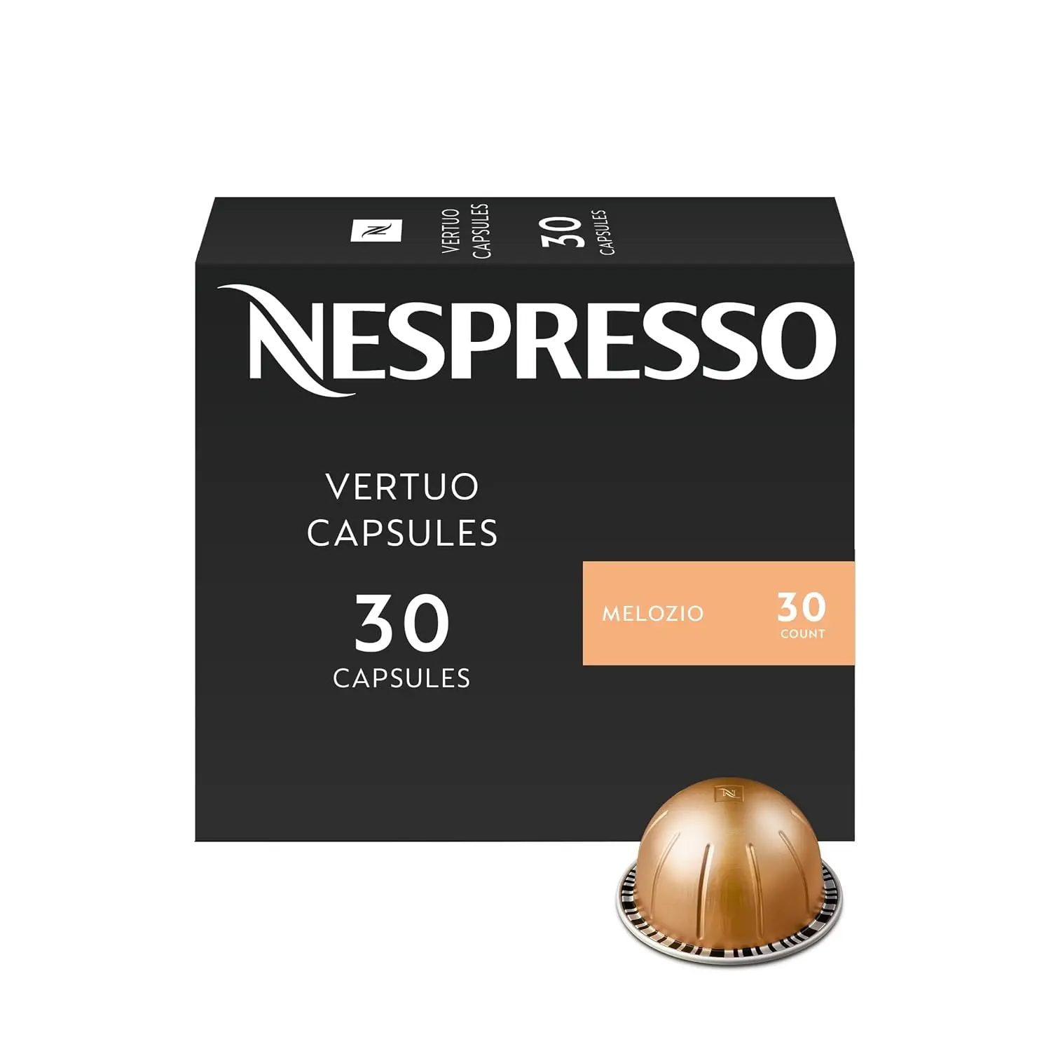 Nespresso Vertuo, Melozio, Medium Roast, 30-Count Coffee Pods | Capsules Pack of 1
