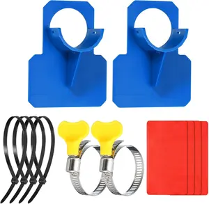2pcs Swimming Pool Pipe Holder, Pool Hose Support Bracket for Above Ground Pool Preventing Pipes Sagging Accessory(Blue)