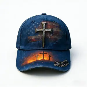 Christian Skullies Beanie Hat with Cross Design Spandex Winter Cap Comfortable Fit for Church Services