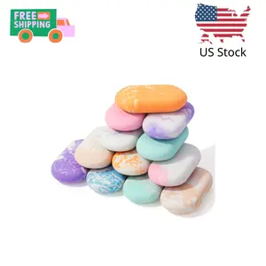 Erasers, 12 Pack, Pastel Colors, Marble Pencil Eraser