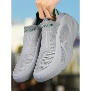 Men's Breathable Mesh Slip on Sneakers, Casual Comfortable Sports Running Shoes, All-match Commuter Shoes for Work & Daily Wear