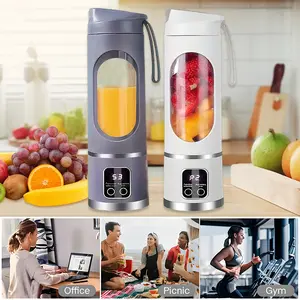 450ml Digital Multimode Juicer Blender - Smart LED Display, Diet-Friendly，Leak Proof Design for Smoothies Liquid Diet, Shakes & Baby Food，Best Compact Blender for Home & Travel, Lemon Juicer，Fathers Day Gift，Back To School