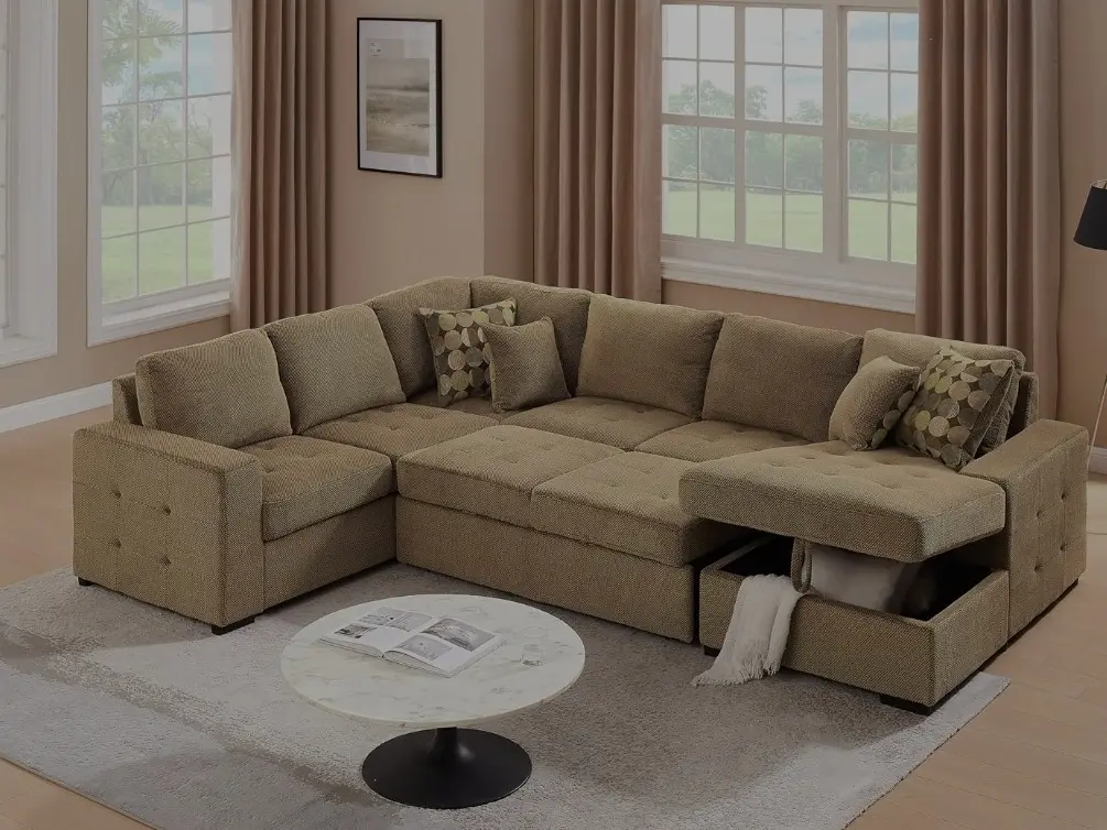 Brand New Sectional Sleeper Sofa Couch with pull Out Bed