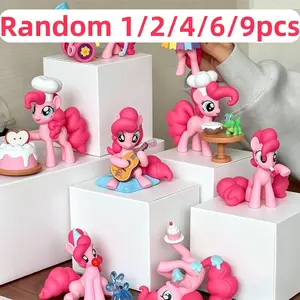 Pinkie Pie Party Moment Cute Figure Surprise Hand Model PVC Material Desktop Bedroom Decoration Gift Home Decorations Suitable for Various Occasions Cute Kawaii Figure