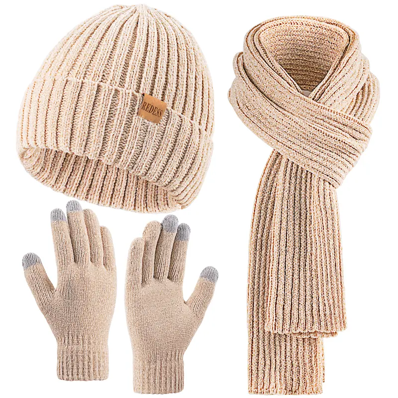 Beanie - Wool Knit Beanie Hat Y2K Winter Beanies - Soft Wool  display picture 1
