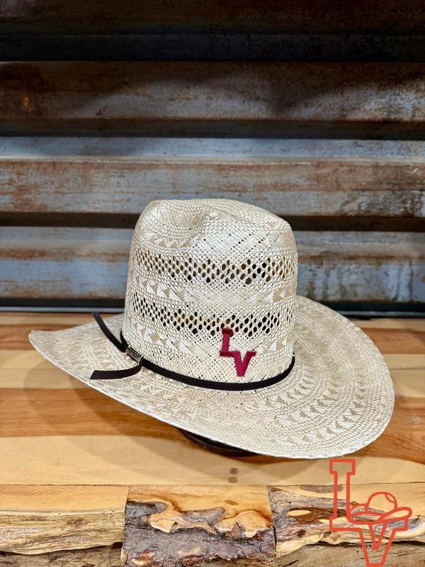Los Vaqueros Straw Hat Tall Sisal Tan