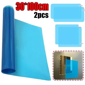 30cmx100cm DIY Size Rain-proof Film Car Rearview Mirror Anti Fog Sticker Bathroom Mirrors Waterproof Clear Vision Films