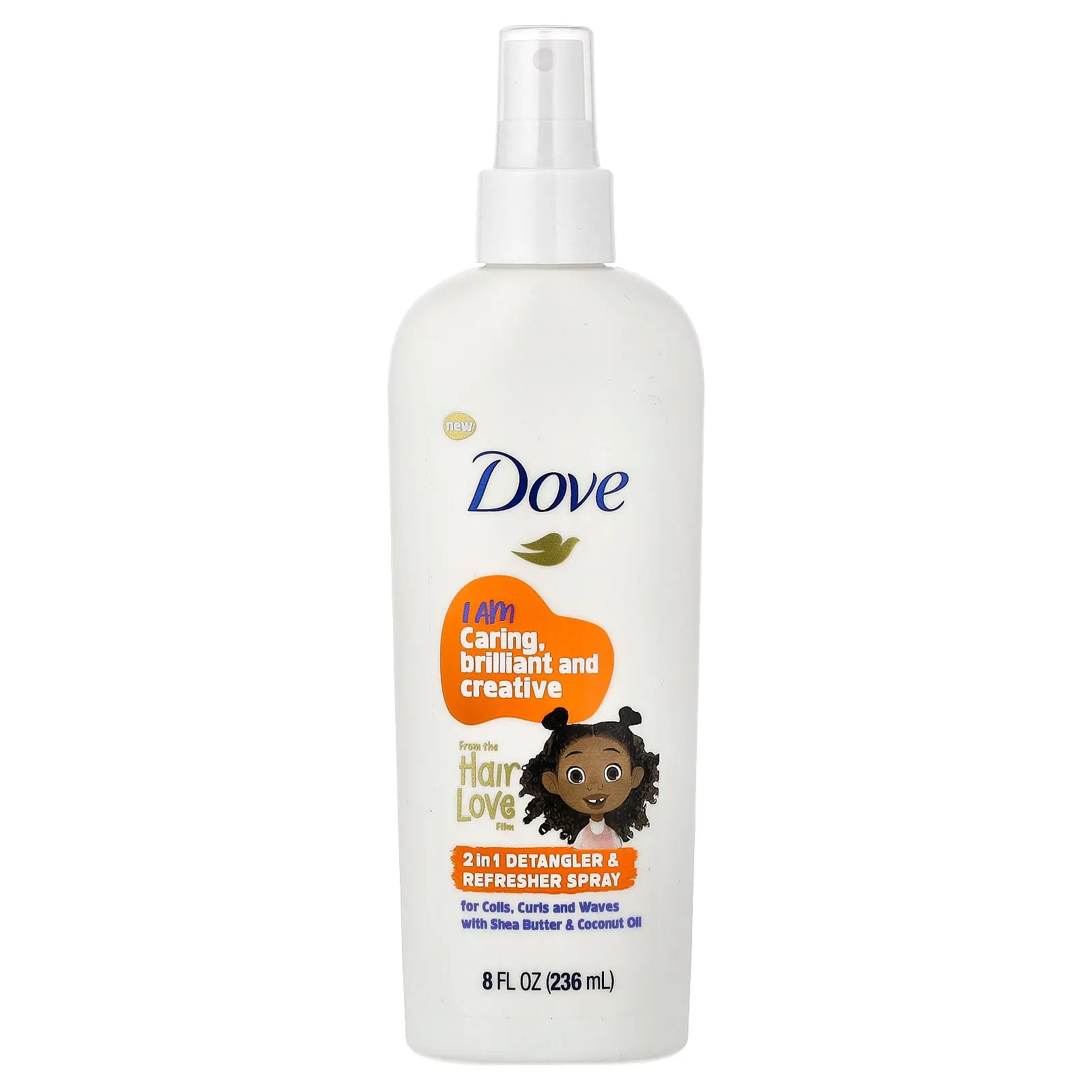Dove 2 in 1 Detangler & Refresher Spray, 8 fl oz (236 ml) Dove 2 in 1 Detangler & Refresher Spray, 8 fl oz (236 ml)