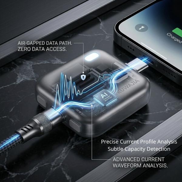140W Physical-Disconnect Battery Guard, Anti-Overcharge Protection for Safe Overnight Charging, Smart Auto Stop Charging Protector , Universal for Phones, Laptops & Tablets, Full Battery Auto Disconnect, Overcharge Protection