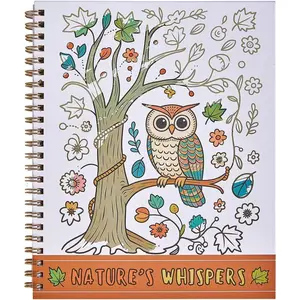 Natural Adult Coloring Book for Women with Spiral Binding, Funny Coloring Book for Stress Relief, 30 Pages Single-Sided Printing, Relaxation Gifts for Women,Men,Teens