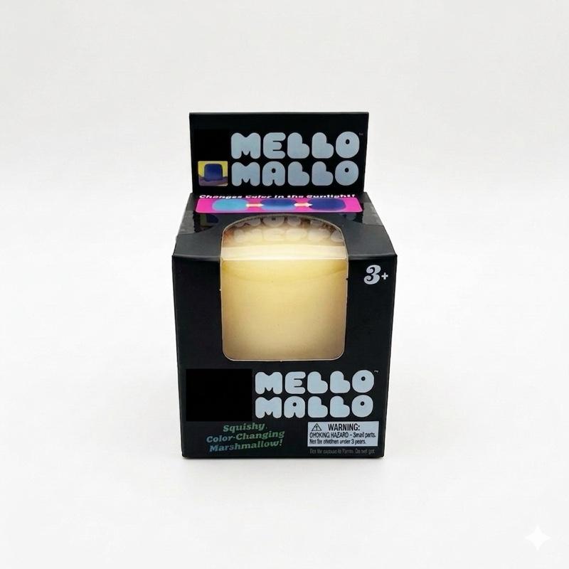 Mello Mallo Squish Stress relief Toy - Color-Changing Marshmallow for Kids Ages 3+ - Fun and Interactive Toy for Children