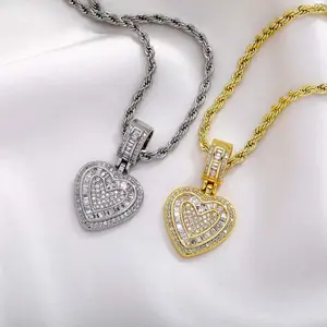 Zircon love clavicle chain metal hip-hop women's spring accessories pendant for girlfriend gift y2k