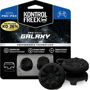 Kontrolfreek FPS Freek Galaxy Black for Playstation 4 (PS4) and Playstation 5 (PS5) | Performance Thumbsticks | 1 High-Rise, 1 Mid-Rise | Black (Limited Edition) KontrolFreek