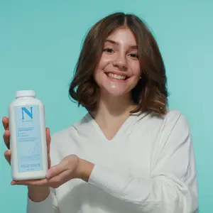 Dr. Natural Cornstarch Baby Powder with Aloe Vera & Vitamin E - Gentle Talc-Free Formula for Sensitive Skin, Diaper Rash & Chafing Relief