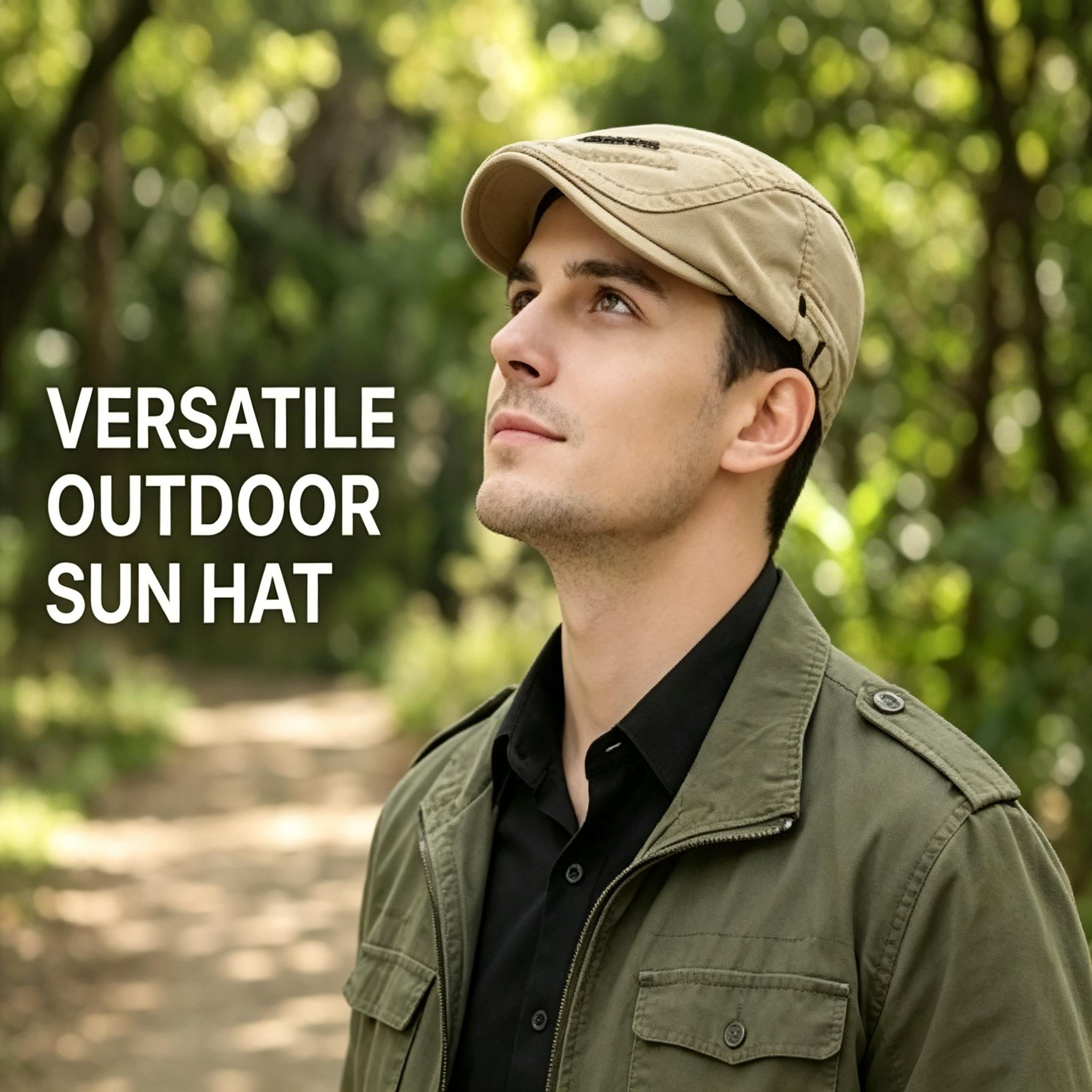 Beret – Flat-Top Golf Style Hat – Unisex Classic French Beret – Versatile Daily Casual Wear – Father's Day Gift for Dad, Birthday Gift for Him