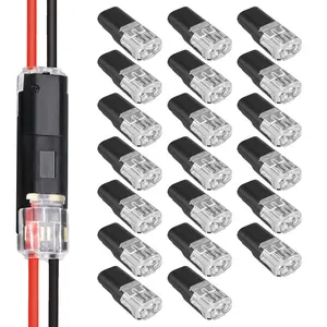 Double-Wire Plug-in Connector Led Light Strip Connectors 2 Pin, Low Voltage Wire Connector with Locking Buckle, Fast Connect Plugs Led Connectors for Strip Lights，Lead strip automotive wiring electricity Power Distribution Secur