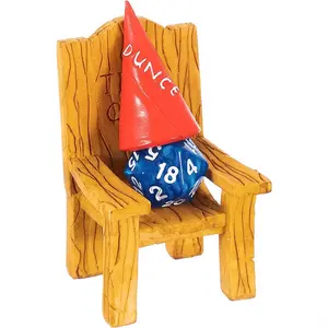 LYNX Dice Jail Chair & Dunce Hat - Punish those Bad Rolling Dice! - Perfect for TRPGs like Dungeons & Dragons (D&D) | DM & Players