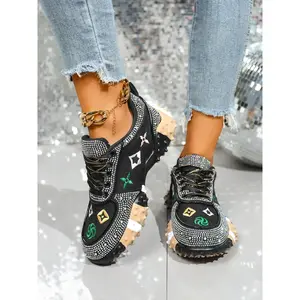 Unisex Casual Sneakers, Round Toe Low Top Design, Textile Upper Material, Rubber Sole, Perfect for Daily Wear & Trendy
