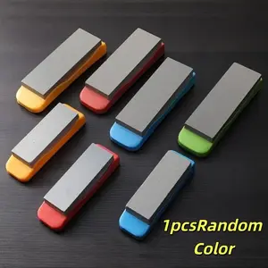 Diamond Sharpening Stone, Dual-Sided Design, High Hardness, Non-Slip Plastic Base, Manual Kitchen Knife Sharpener, No Power Needed, Kitchenware