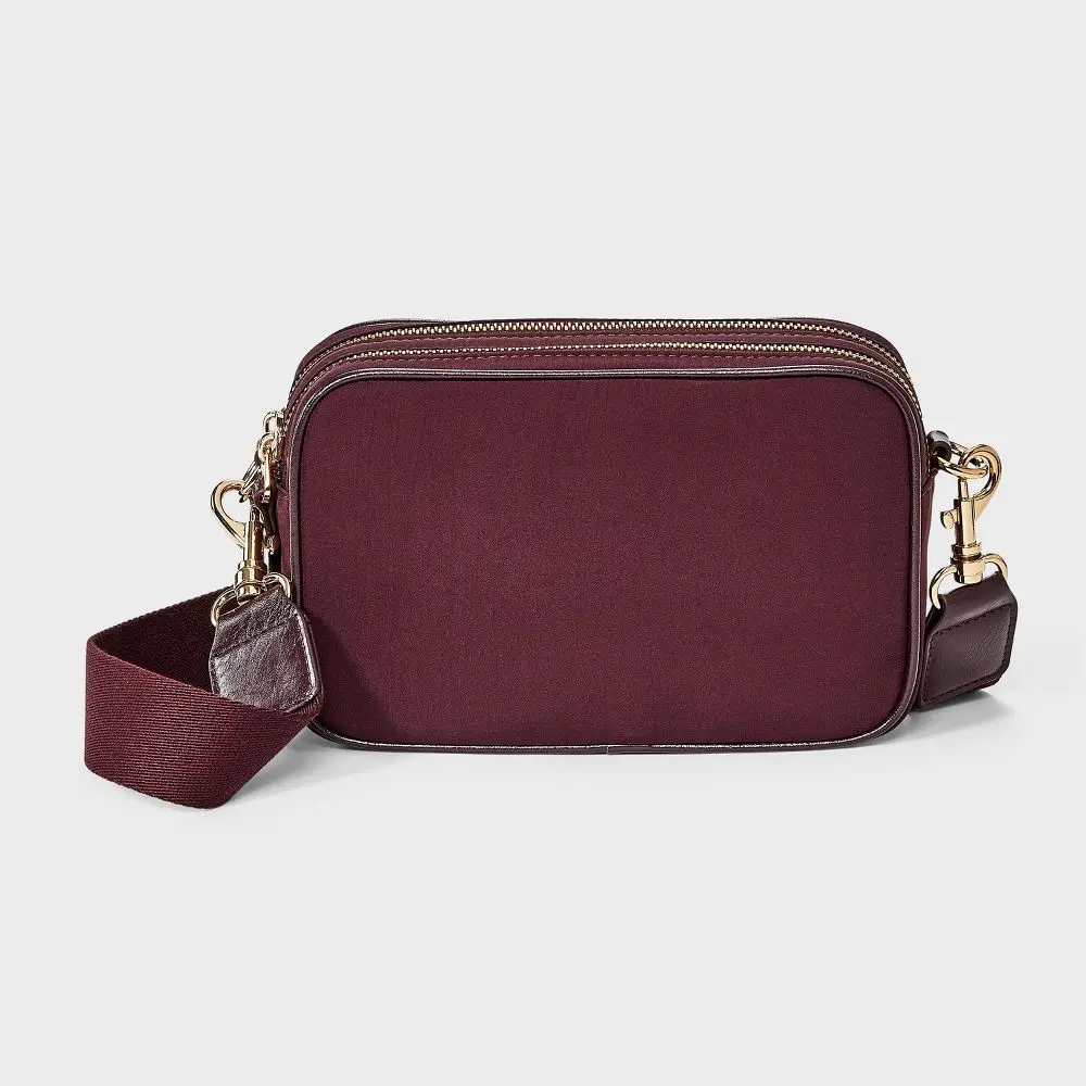 Double Zip Camera Crossbody Bag - Universal