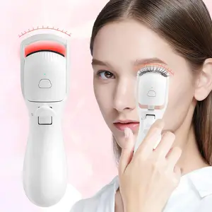 Electric Heated Eyelash Curler, Portable Rechargeable Eyelash Curlers with 3 Levels Temperature, Eye Makeup Tools for Women & Girls