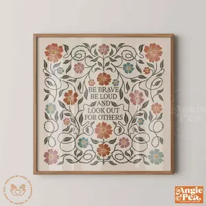 Resist Print  Brave Print, Be Brave Be Loud and Lookout for Others, Resistance Print, Full Size Options, Everyone Can Find Their Fit, Layer-Friendly, Works in Any Weather