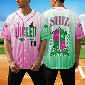 W.cked Movie Baseball Jersey (Note the number in your order), Elph.ba And Gl.nda Jersey Shirt, W.cked Musical Gift, W.cked Merch Baseball Jersey, Green Witch Shirt Sports Top