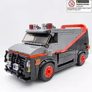 Moc Movie Car Vandura Building Blocks, Assembly Model Bricks Toy, Model Car Kit, Van Car with Movable Wheels, Family Friends Holiday Gift, Building Blocks Set