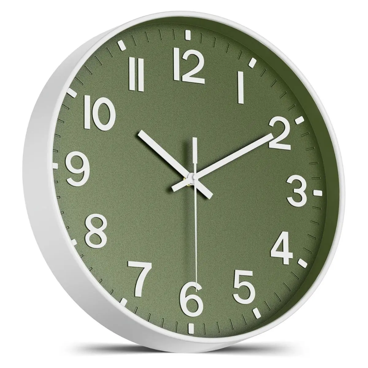 Silent Wall Clock 8" – Non-Ticking Battery Operated Analog Clock for Home, Office & Bedroom