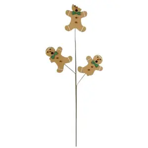 30"H Bitten Gingerbread Men Pick