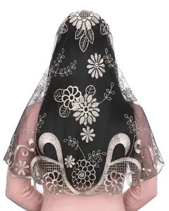 Bozidol Catholic Veil Church Mantilla Spanish Lace Chapel Veils Christian Head Covering Mass Veil for Women