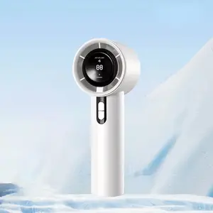 Portable Handheld Fan, 100 Speeds Adjustable High Cooling Turbo Personal Fan, Lightweight Foldable Desktop Dual Purpose Silent Compact Air Circulator, Long Last Battery Energy Efficient Pocket Essentials Fit Outdoor Camping Travel  Daily  Use