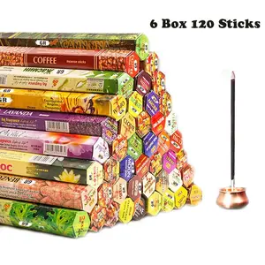 6 Box 120 Sticks India Sandalwood Agarwood Tibetan Incense Spring Collection Special Pricing Anti Odor Stick Incense for Car Household