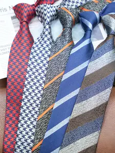 Men's Vintage Floral Tie Set, Retro Style Hand-Tied Business Attire, 8cm Width, Perfect Gift for Parties & Meetings