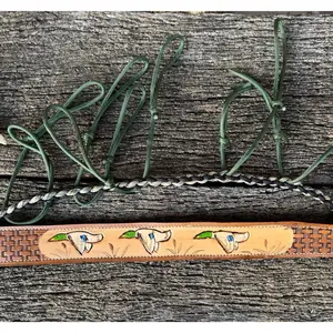 Duck call Holder Leather Hand Made Lanyard