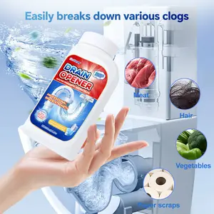 3PCS Powerful Sink and Drain Cleaner Powder Fast Foaming for Kitchen Pipes Cleaning Tool Effective Clog Removal