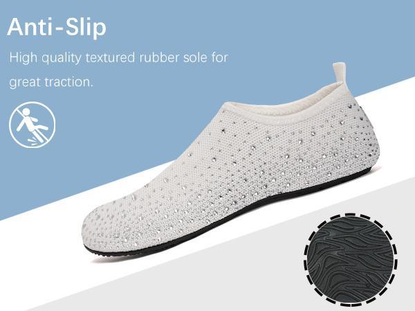 Womens Barefoot Water Shoes Travel House Slippers for Indoor and Outdoor Aqua Socks for Beach Swim Surf Yoga Dancing Camping#SpringStatements Greenish