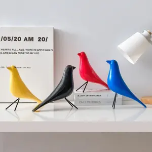 Hand-Painted Bird Ornament, Realistic Bird Decor for Living Room, Home Window Display, Counter Decoration, Handmade Craftsmanship