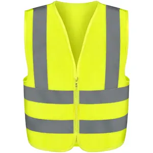 Neiko High Visibility Safety Vest ANSI Class 2, No Pocket, Neon Yellow, Large (L) NEIKO