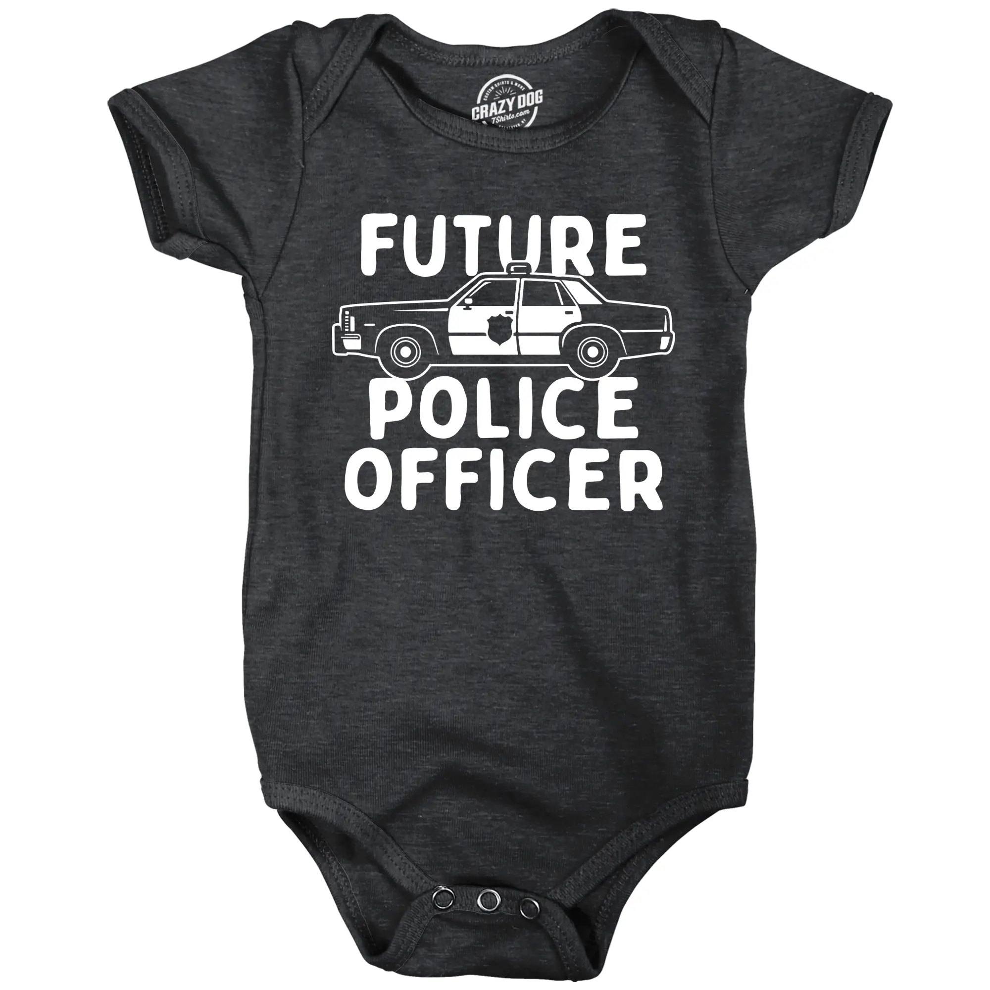 Future Police Officer Baby Bodysuit Funny Sarcastic Cop Graphic Novelty Jumper for Infants Funny Baby Onesies Funny Sarcastic Onesie Novelty Onesie Black -