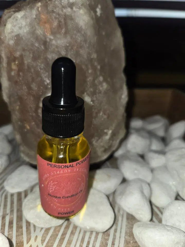 Power Oil - Personal Power Hoodoo Conjure  - Enchanting Leo Sun Essence for Strength & Authority - Ideal for New & Full Moon Rituals Blend
